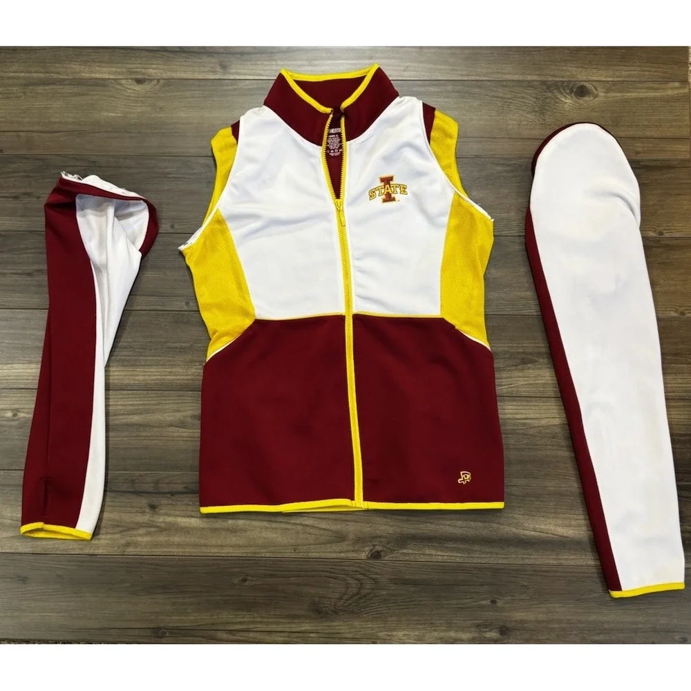 Women's Iowa State Cyclones Ladies XL Zip Up Jacket Authentic Removable Sleeve